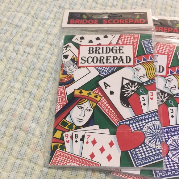 Bridge Score pad 5-books NEW contact Bridge scoring pads bridge playing Party - Picture 3 of 5